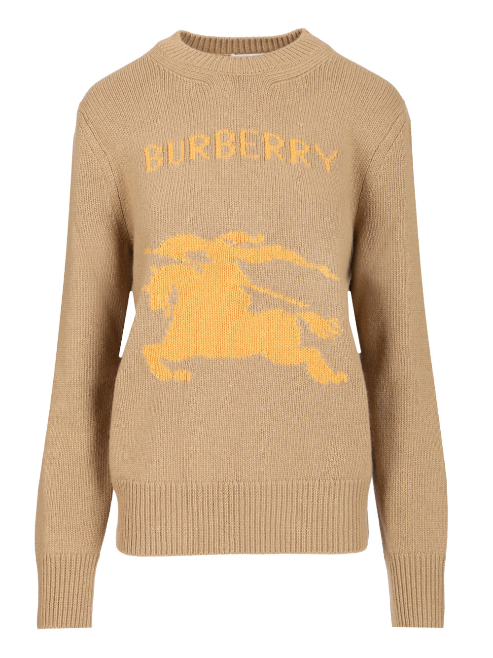 Burberry Wool And Cashmere Sweater With Ekd Knitwear - Brown | 1a8efb6d2946a83e374e1bea3ca220fc3478fd7d