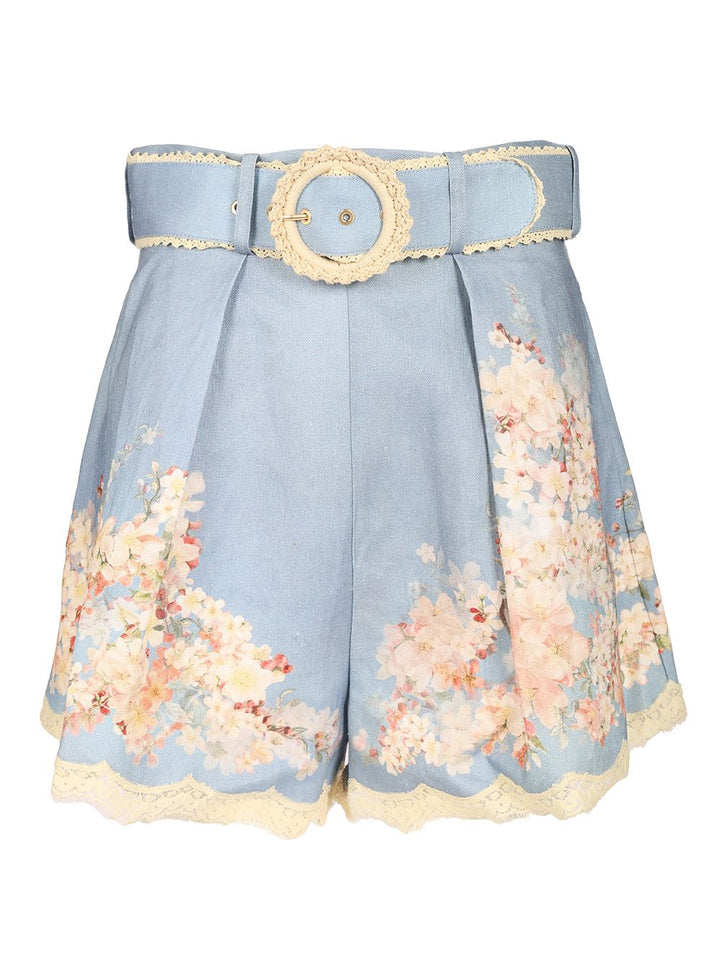 Zimmermann Cascadian Tuck Shorts Trousers - Blue | bfc71cdc9543958ce17f38072fef844f19c1aa74