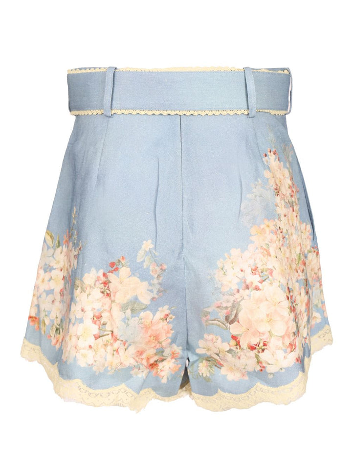 Zimmermann Cascadian Tuck Shorts Trousers - Blue | 9b294f20b6d7edc44651712e30e596c2ee32c975