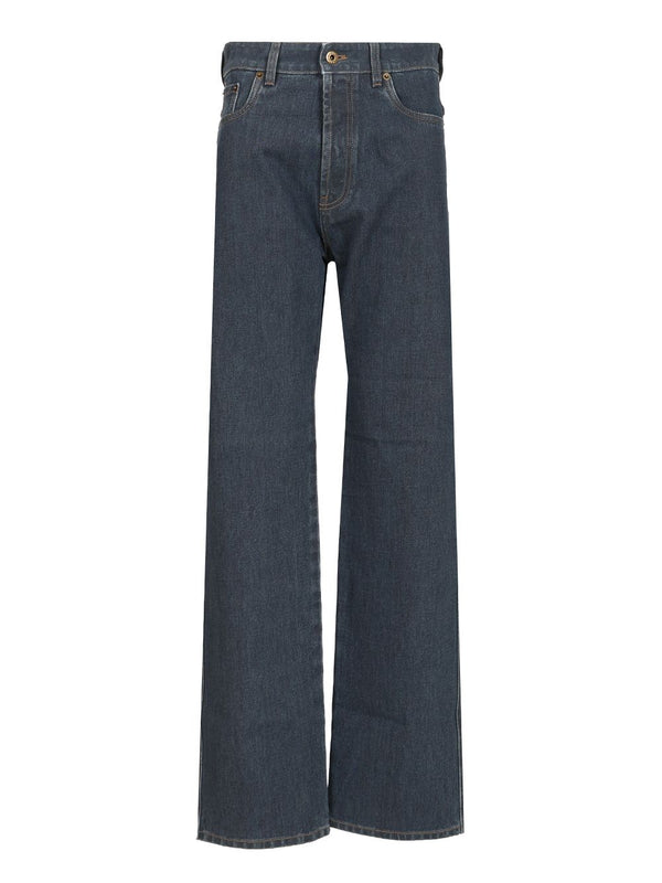 Straight-Leg Denim Trousers Jeans Blue