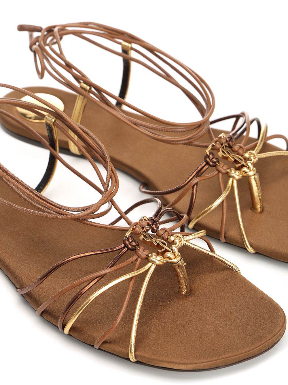 Saint Laurent Babylone Sandals - Brown | fbda124e878ae8ce5c0acc114a9ecb4d51817c8b