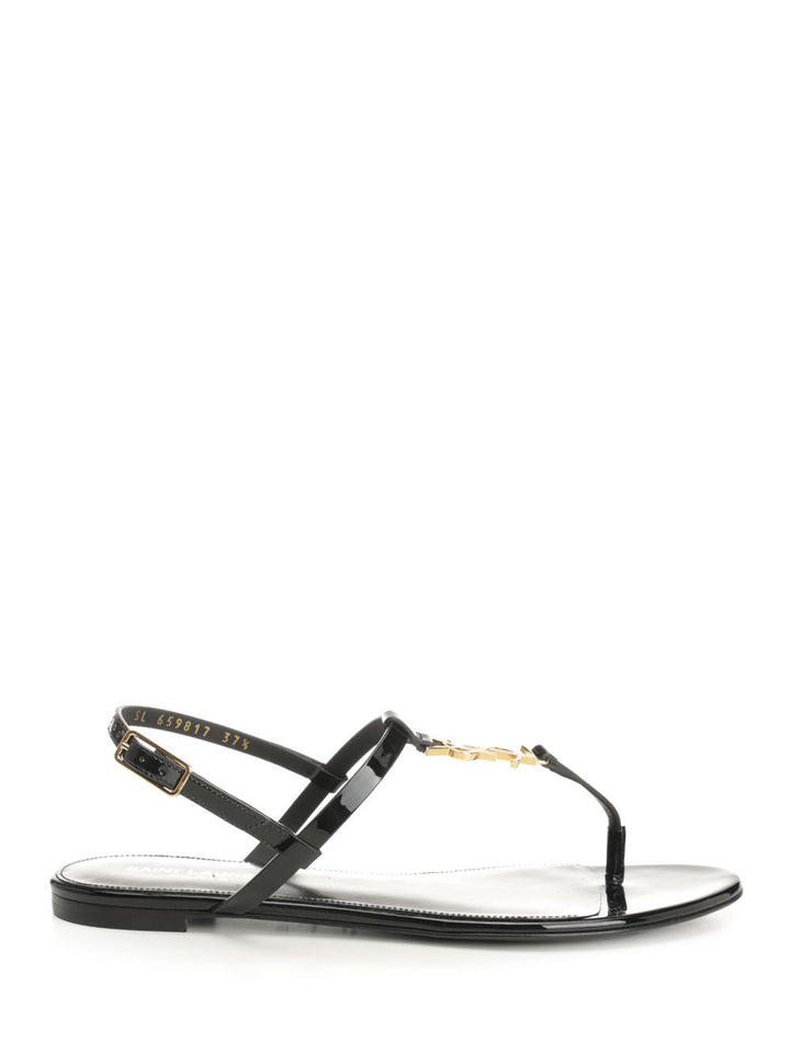Saint Laurent Cassandra Sandals - Black | 8aa225f00e49c54f4efde4f481ed31f0aed3e64a