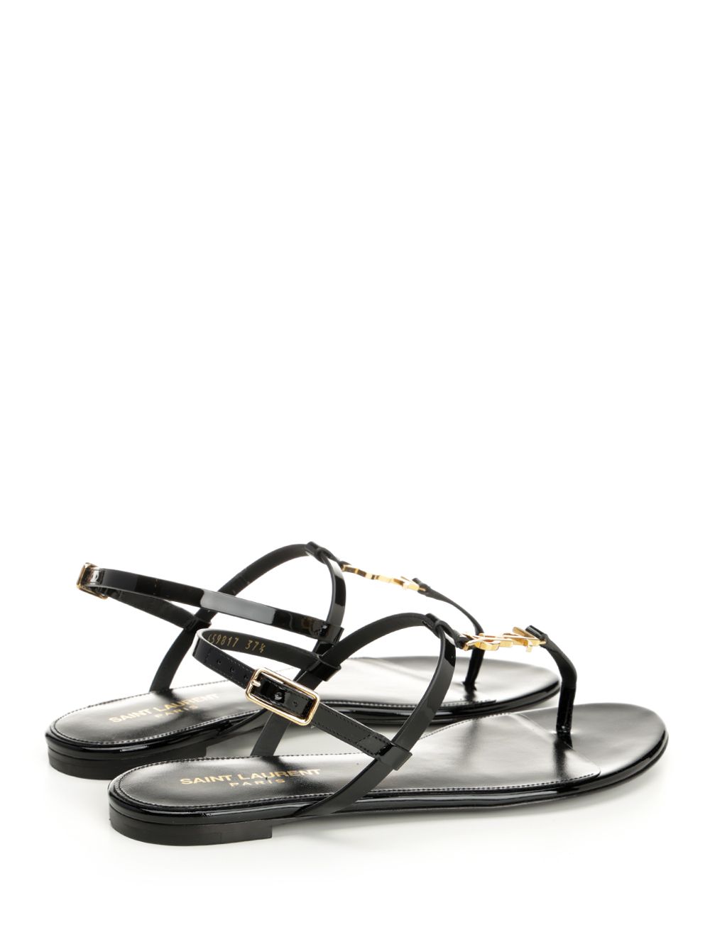Saint Laurent Cassandra Sandals - Black | e7b18c0cdbb6ffa26d55de2b27ea88ba587a6858
