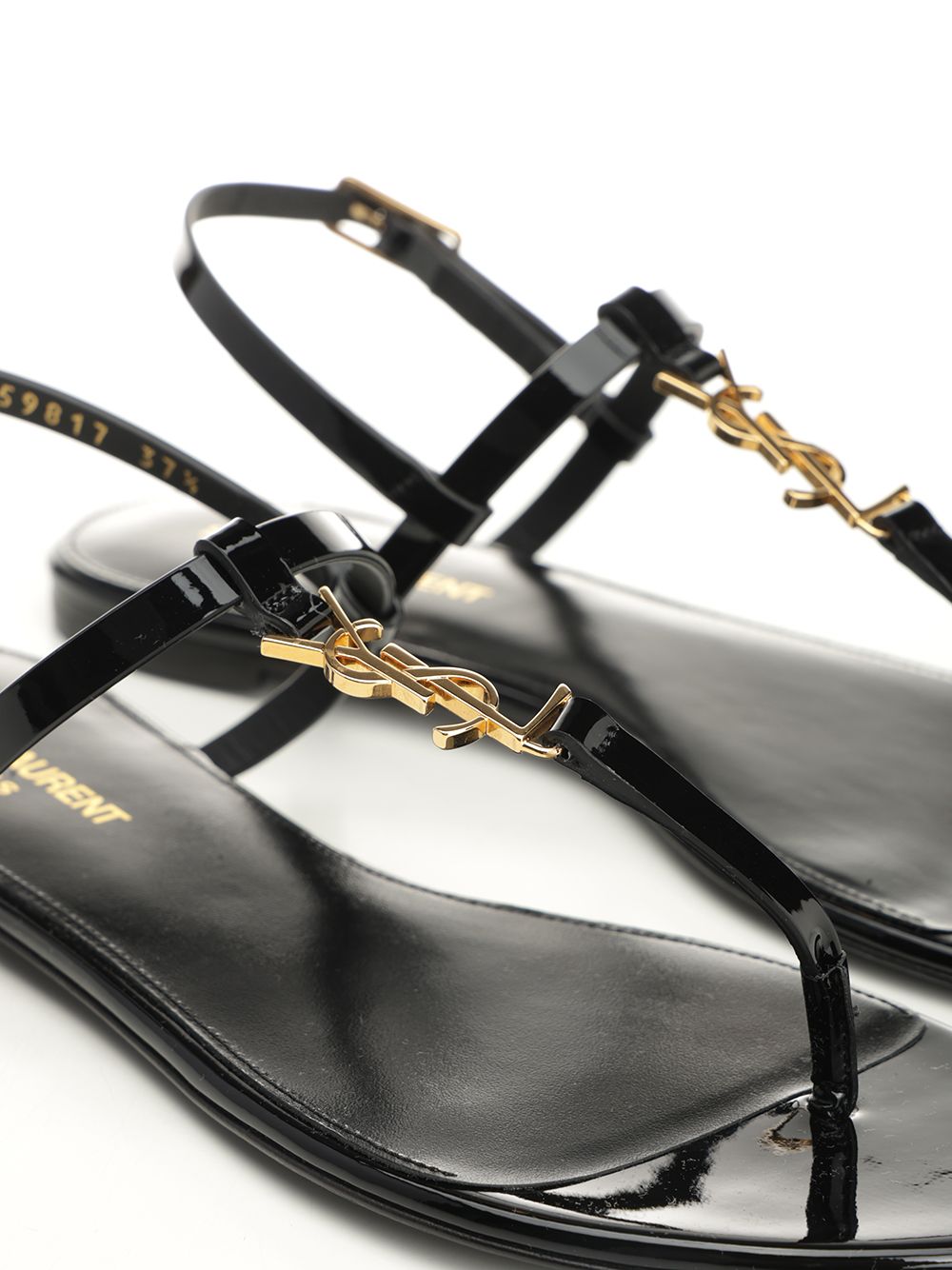 Saint Laurent Cassandra Sandals - Black | 6f9f1d7889f75c1f4c3a43900d081d7bd13bbd6c