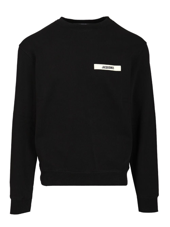 Jacquemus Le Sweatshirt Gros Grain Sweatshirts - Black | 78cf0aa124b4d5577a6e0caa6695d73bc83e6ad6