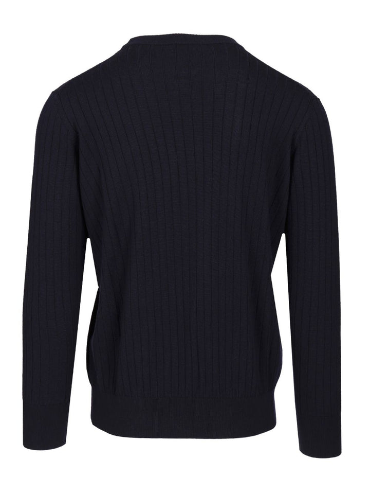Bottega Veneta Ribbed Wool Sweater Knitwear - Blue | 4925fd79904143bdecf0f1241885e9700c90da0a