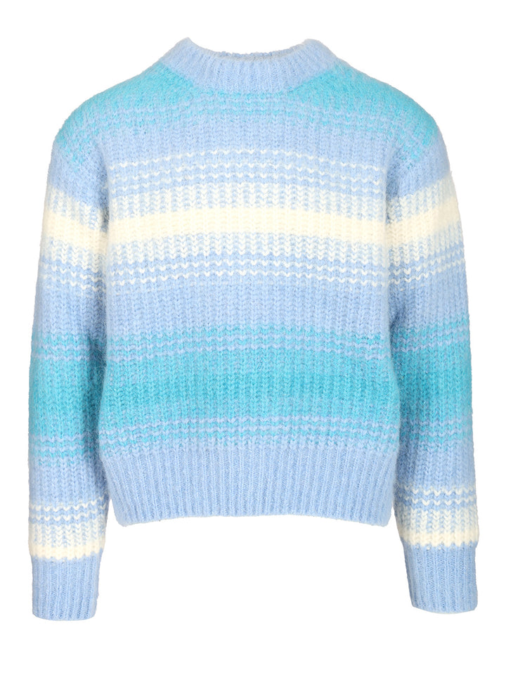 Kenzo Striped Alpaca Sweater Knitwear - Light blue | 36dde1a2bd99068568bc2ce21705330518f22948