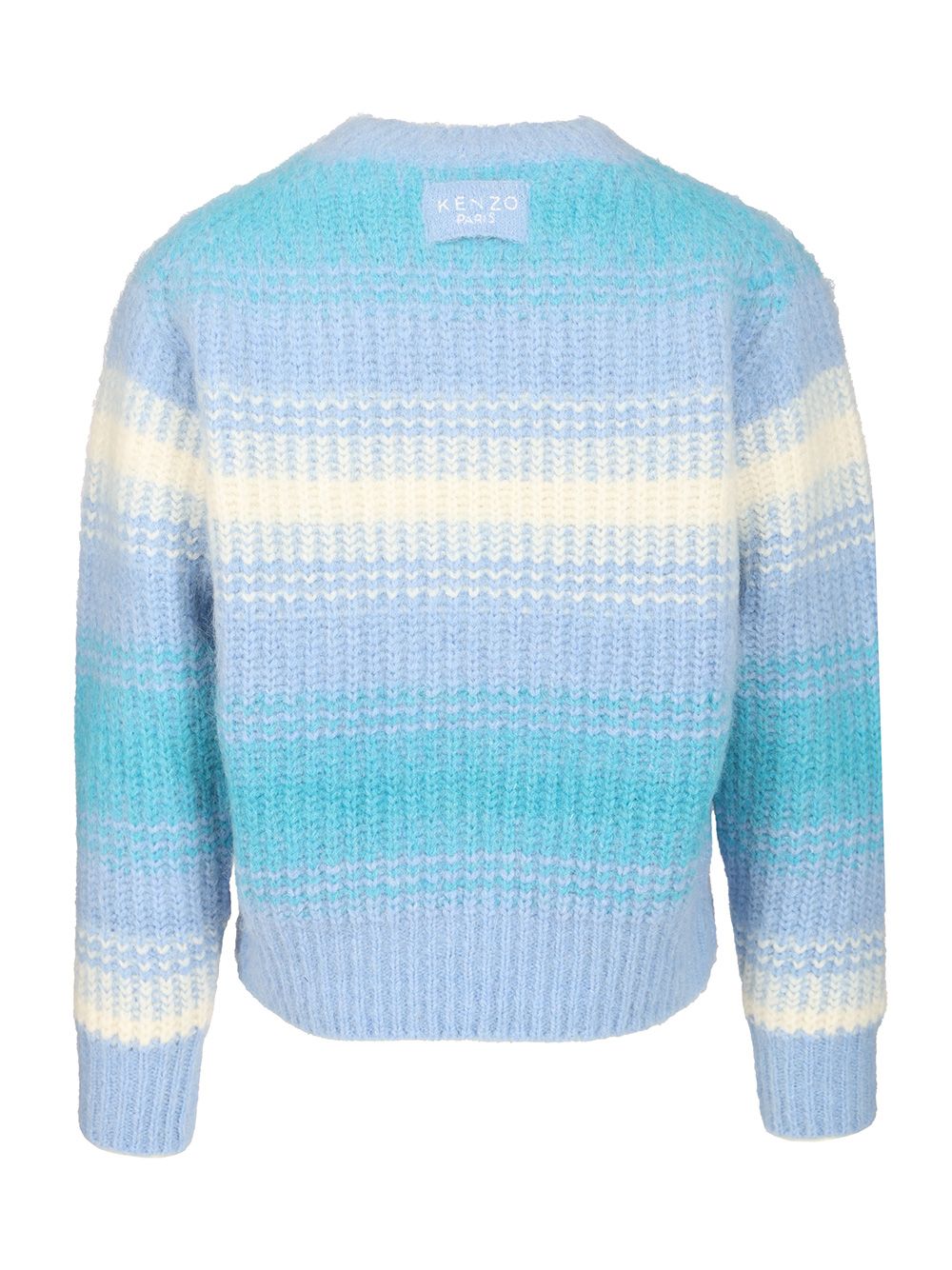 Kenzo Striped Alpaca Sweater Knitwear - Light blue | 2199c4e6d36f24711593b7f40be51bd1bfb1322b