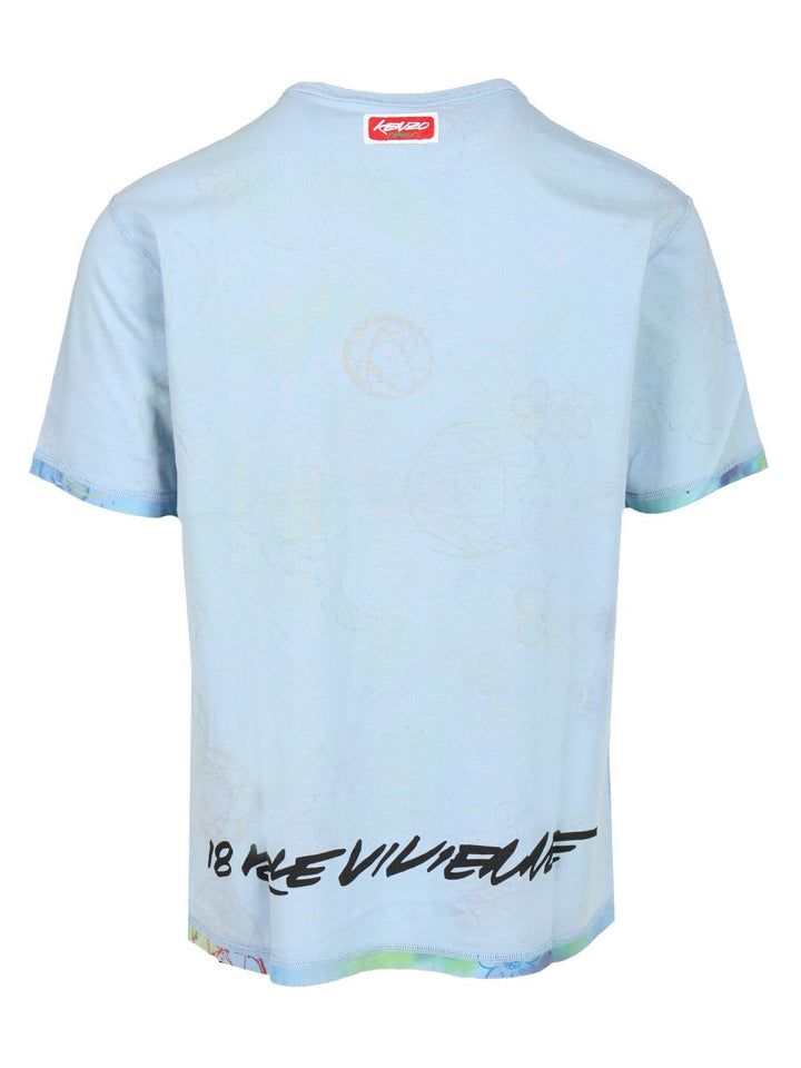 Kenzo Reversible Cotton T-Shirt - Light blue | 254bd0bbd065a5fd33b9ea9c66a1a5906f0fc81d