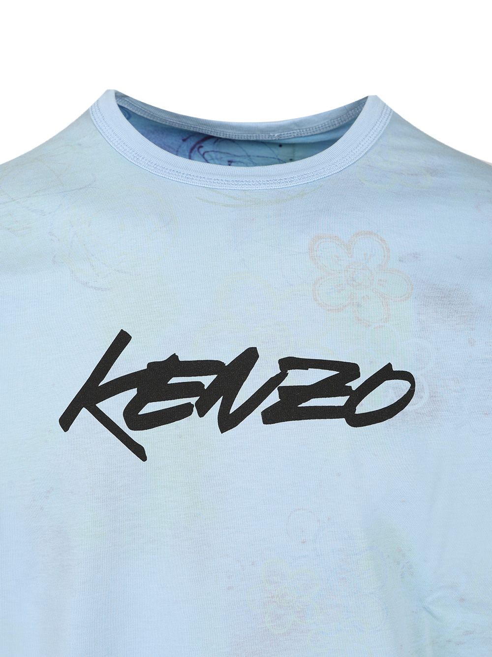 Kenzo Reversible Cotton T-Shirt - Light blue | db2ad26e81800b02166e1799c44cd2f1062e047f