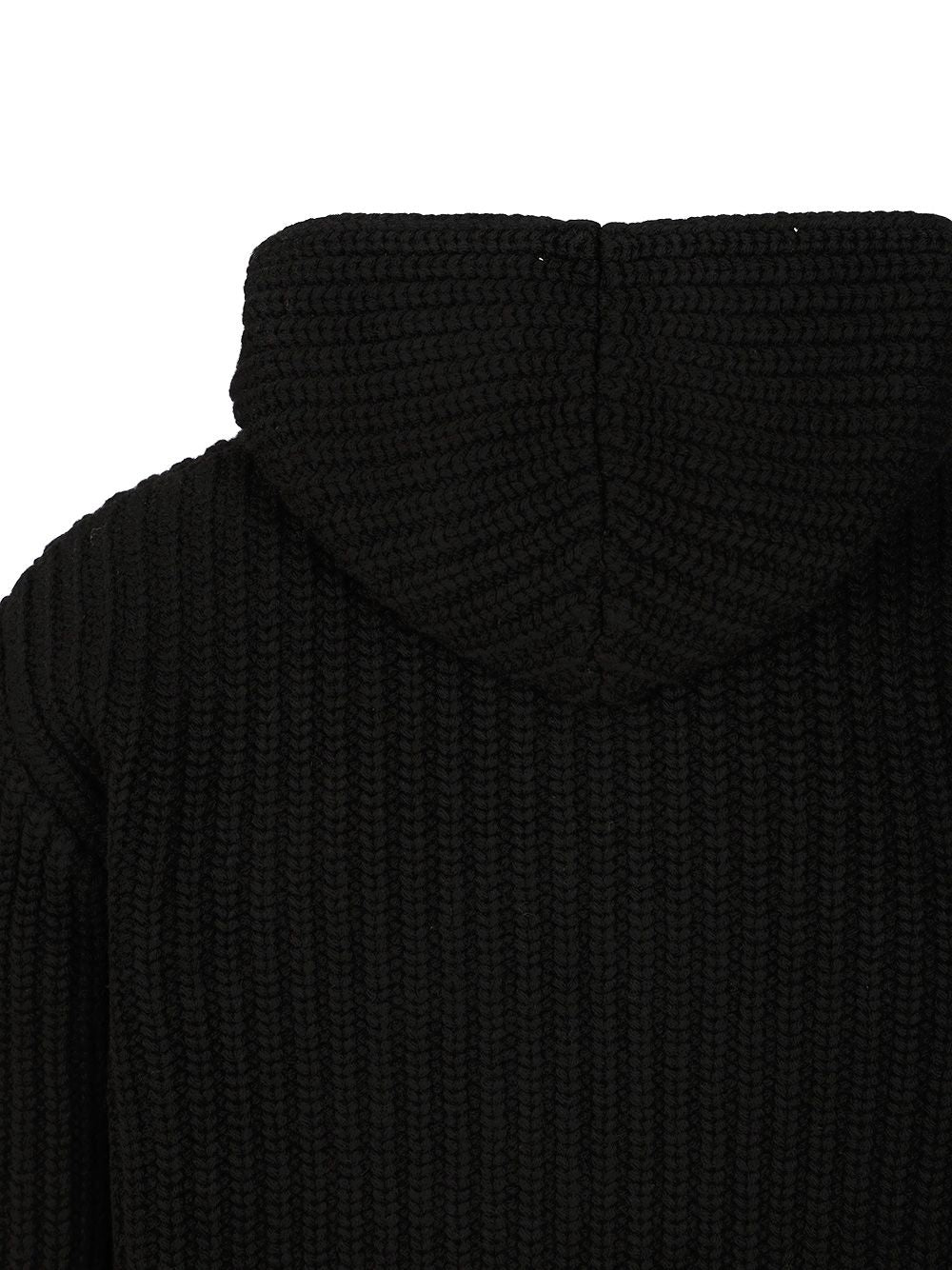 Stone Island Wool And Cashmere Hooded Cardigan Knitwear - Black | a9a96890d62ee1c18c1cc6675f92d184fa3ae36f