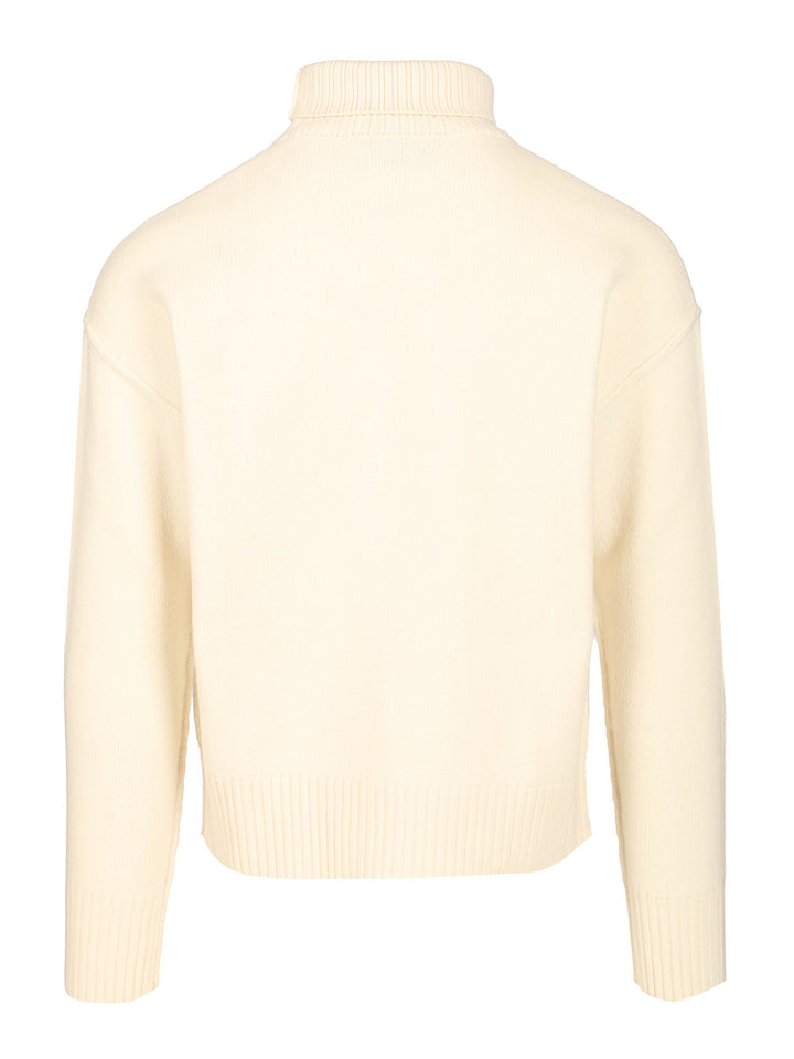 Ami Ami De Coeur Turtleneck Sweater Sweatshirts - White | d26c96f9db1dbdcbfc8110ab12776389ad233b2a