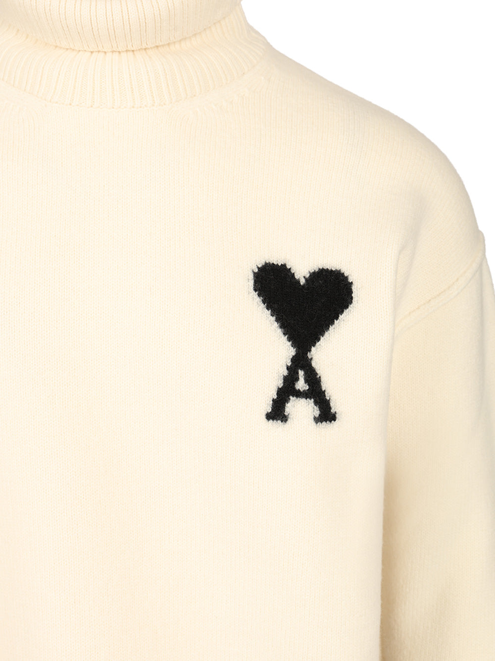 Ami Ami De Coeur Turtleneck Sweater Sweatshirts - White | 09a2df0245c94158343747cf821f328352c4785f