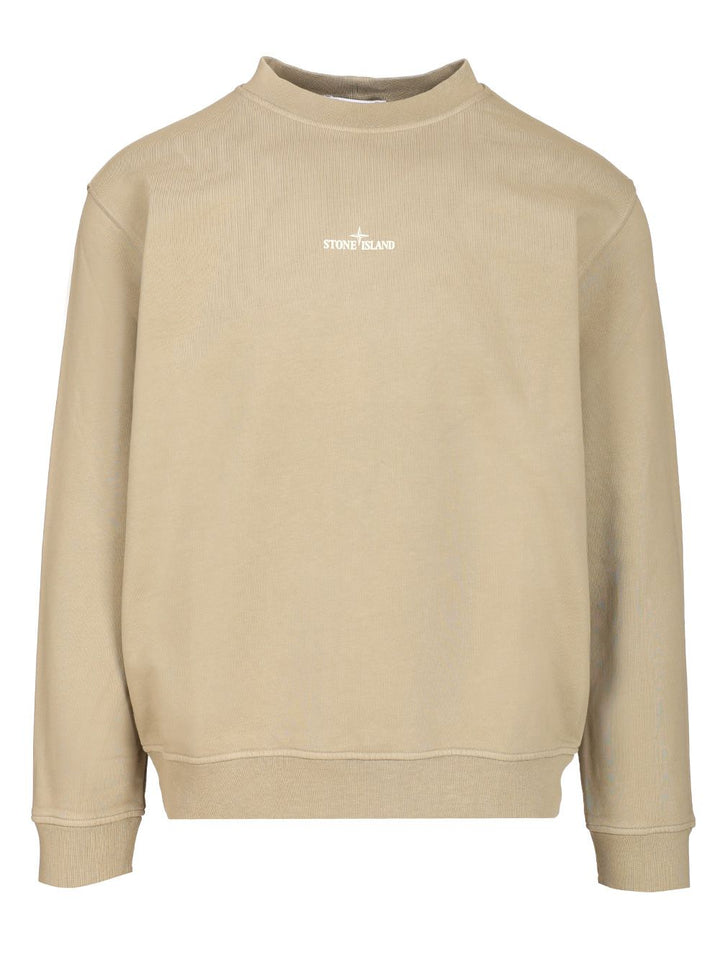 Stone Island Oversized Crewneck Sweatshirt Sweatshirts - Beige | 7e7cfc82f377cf62672127cd905ad0e3c7073d0d