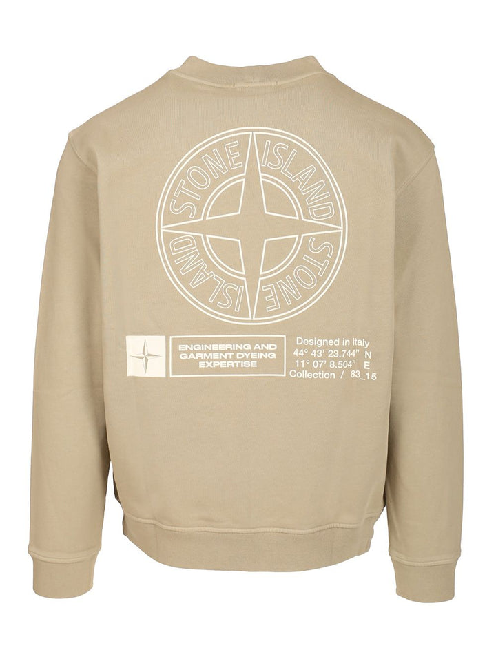 Stone Island Oversized Crewneck Sweatshirt Sweatshirts - Beige | 9d63c90a478f7d9307bdc480a3f964738824f8a6