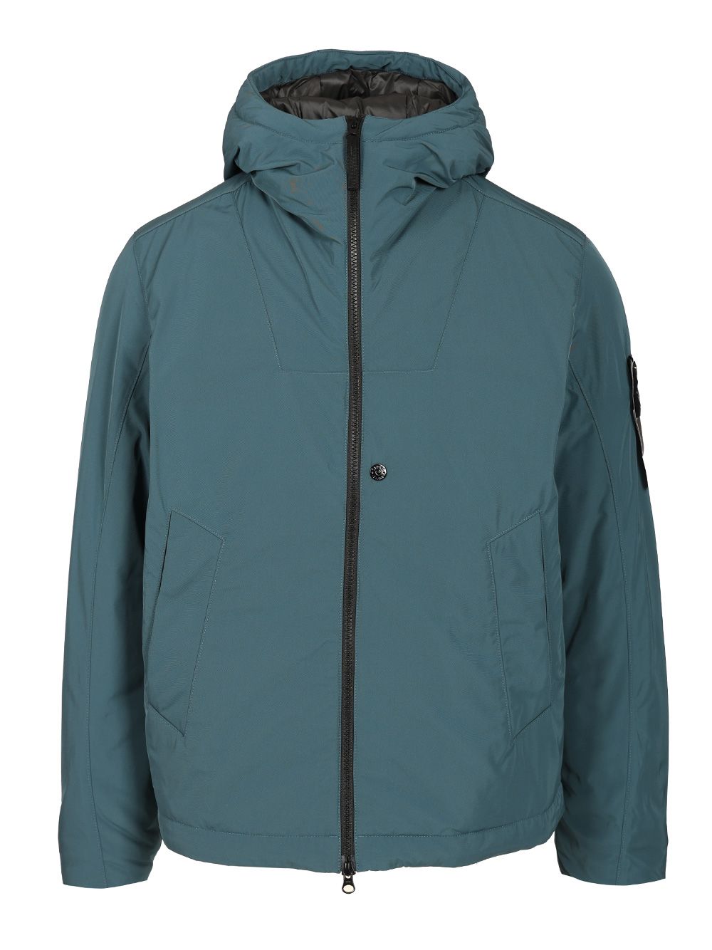 Stone Island Micro Twill Padded Hooded Jacket Jackets - Blue | b3df205256efbf09347a7ee618d570a00b9e7779