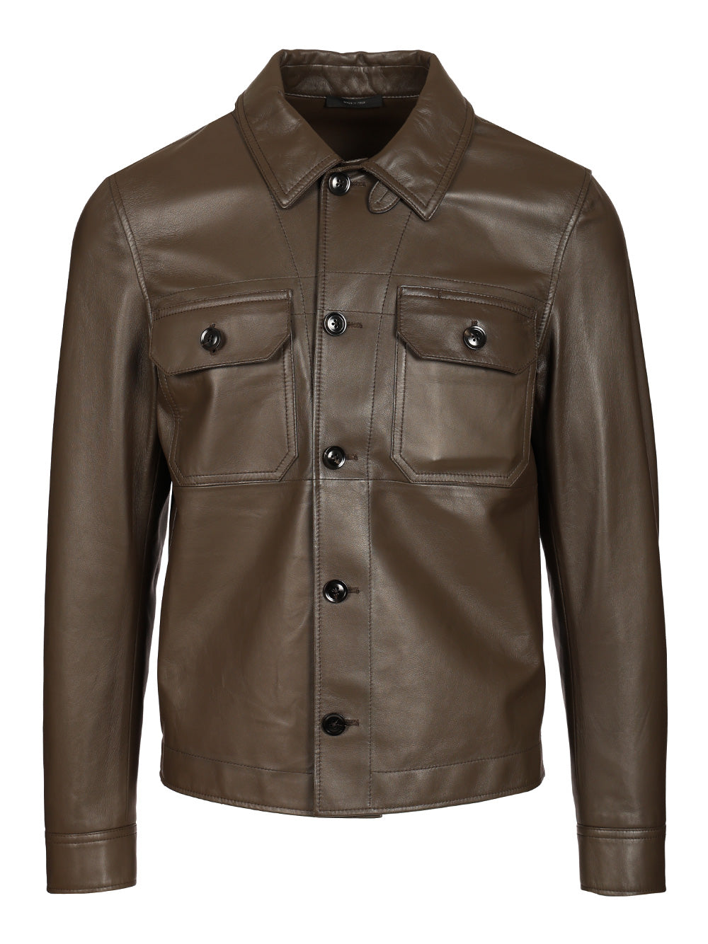 Tom Ford Unlined Leather Jacket Shirts - Brown | 29798a2c02725a7551c37bed370314e6358af05d