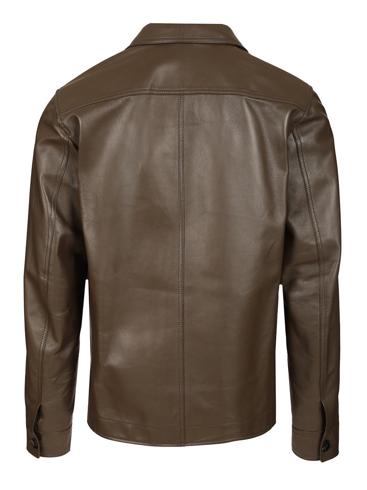 Tom Ford Unlined Leather Jacket Shirts - Brown | 71074f498f8dcb012efc564e7ac19f8b060d580e