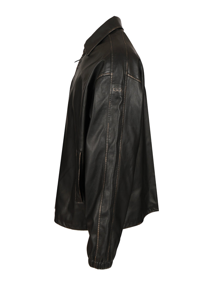 Diesel Distressed Technical Fabric Jacket Jackets - Black | b193d94ffe4269211eef184a8a4425f92d35f699