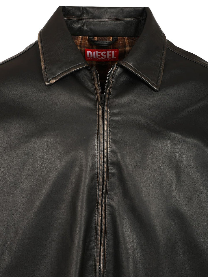 Diesel Distressed Technical Fabric Jacket Jackets - Black | b98a0f5d536b87d766ed728a645fca570fb19d5a