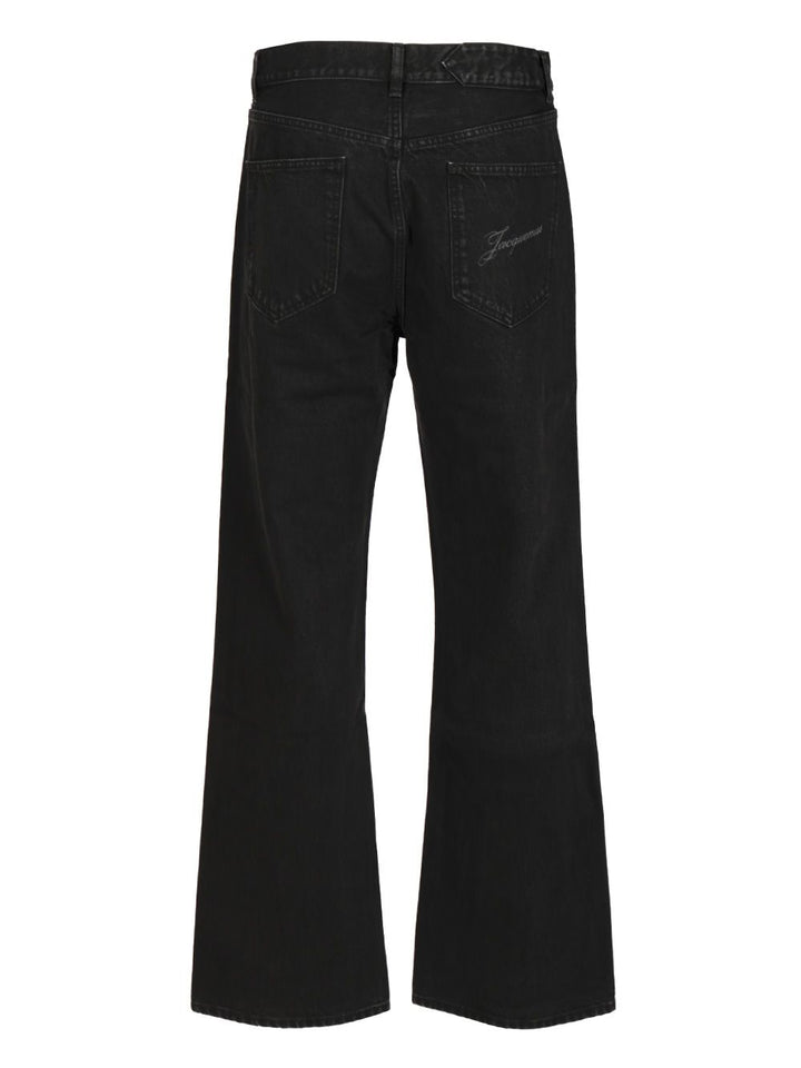 Jacquemus Straight  In De-Nîmes Denim Jeans - Black | 8f0e6715dce35f8b30ec310f89af4f5f02044093