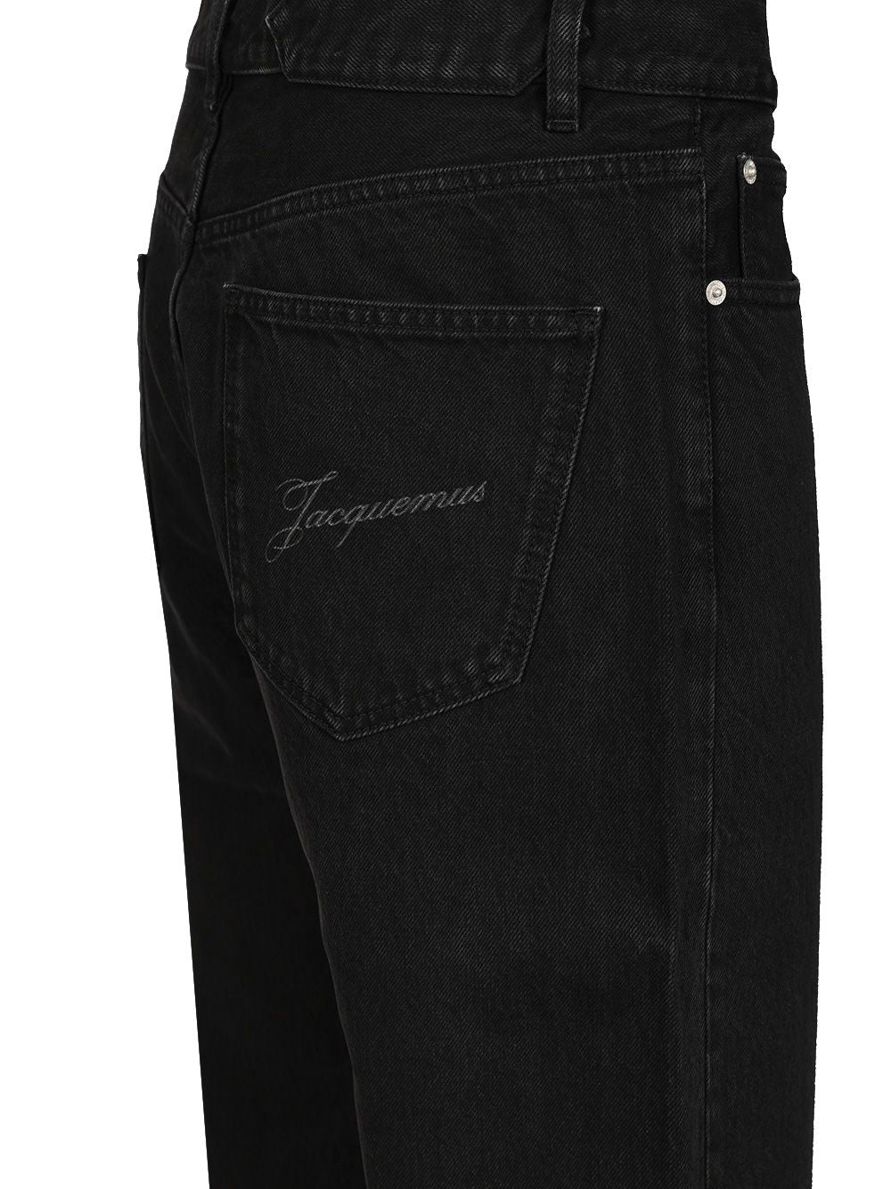 Jacquemus Straight  In De-Nîmes Denim Jeans - Black | e4ca7b03a395fd477cc79074e73235d546986e10