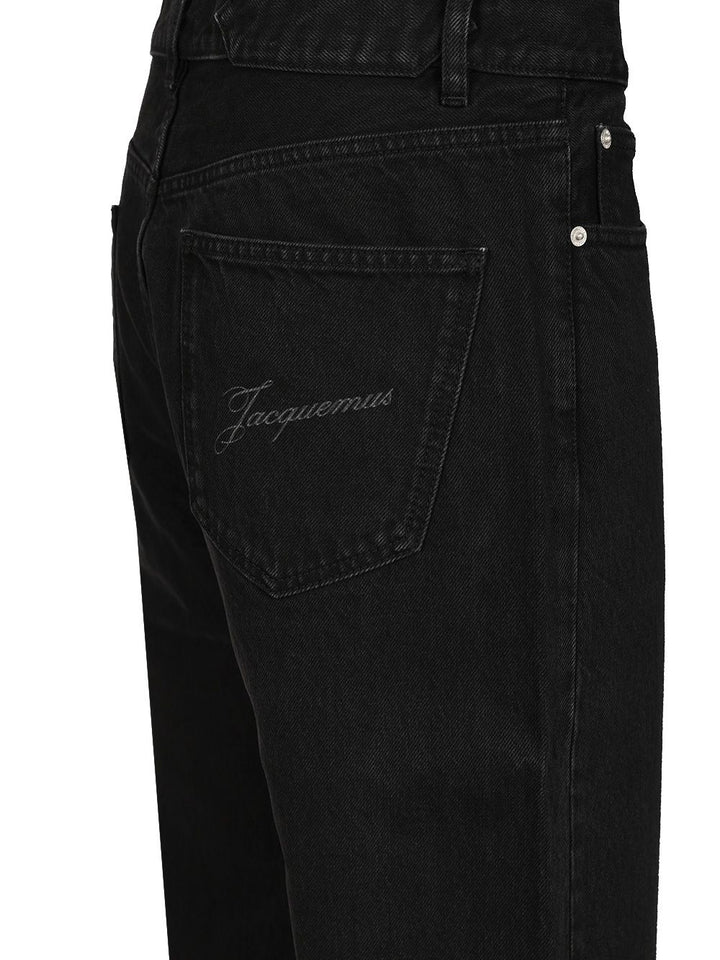Jacquemus Straight  In De-Nîmes Denim Jeans - Black | e4ca7b03a395fd477cc79074e73235d546986e10