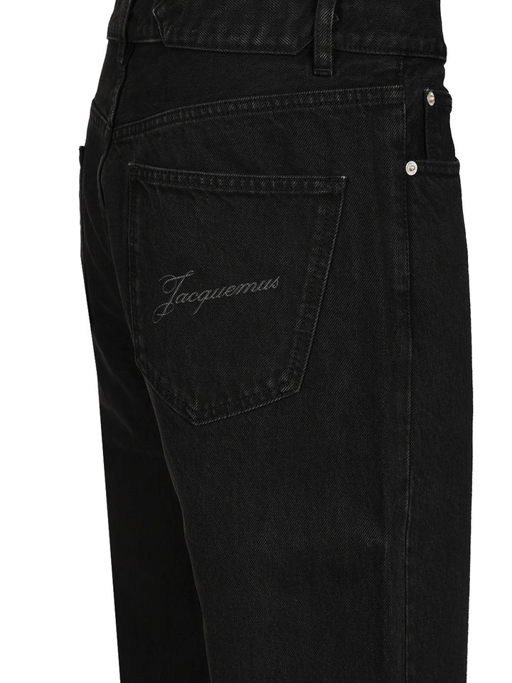 Jacquemus Straight  In De-Nîmes Denim Jeans - Black | e869cba46c671e2b81ffa188a1b90c63dd99798e