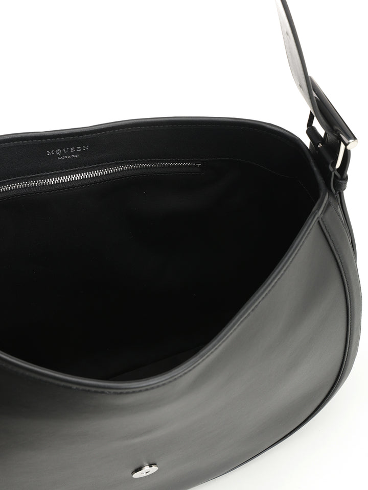 Mcqueen T-Buckle Shoulder Bag Shoulder Bags - Black | b718b5d840808de8bfa67f84433b26d2a1e4fd73