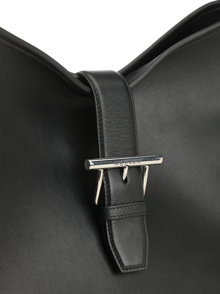 Mcqueen T-Buckle Shoulder Bag Shoulder Bags - Black | b8551c0a6e33d8e710ff5a4709a8ba2018a69c61