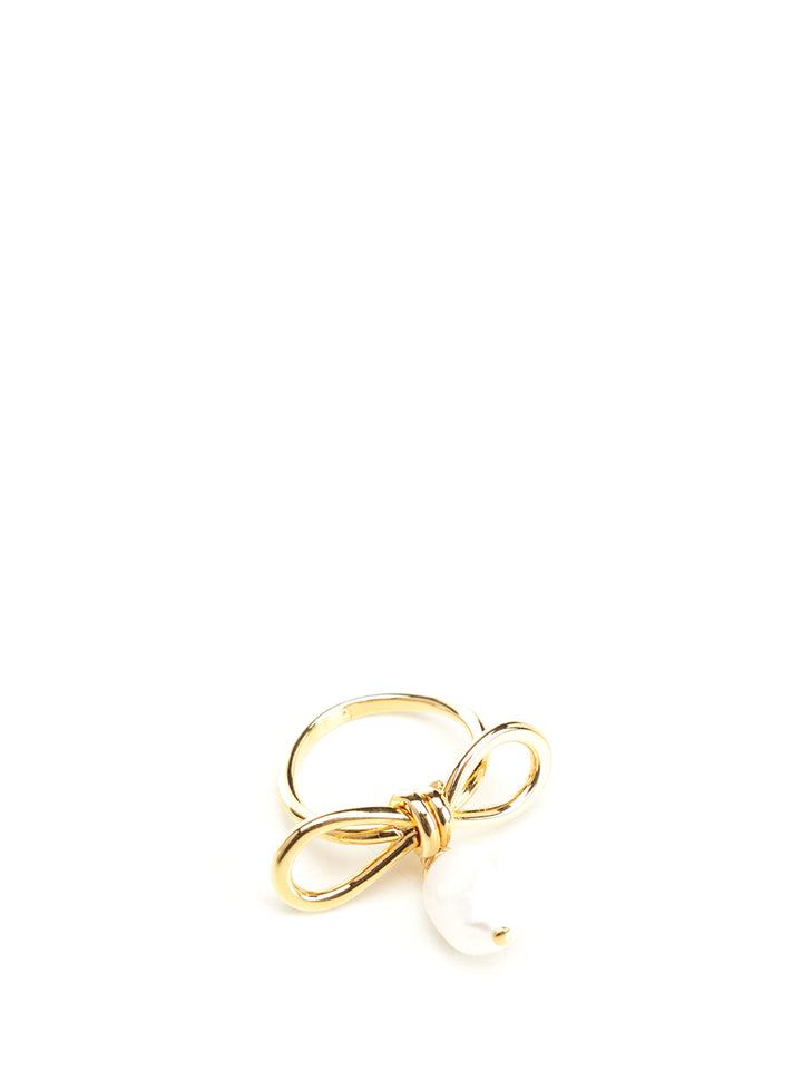 Marni Bow Ring With Pearl Jewelry - Gold | ea0ccc20d089c25a5ecfc081c496b01ed3d613b9