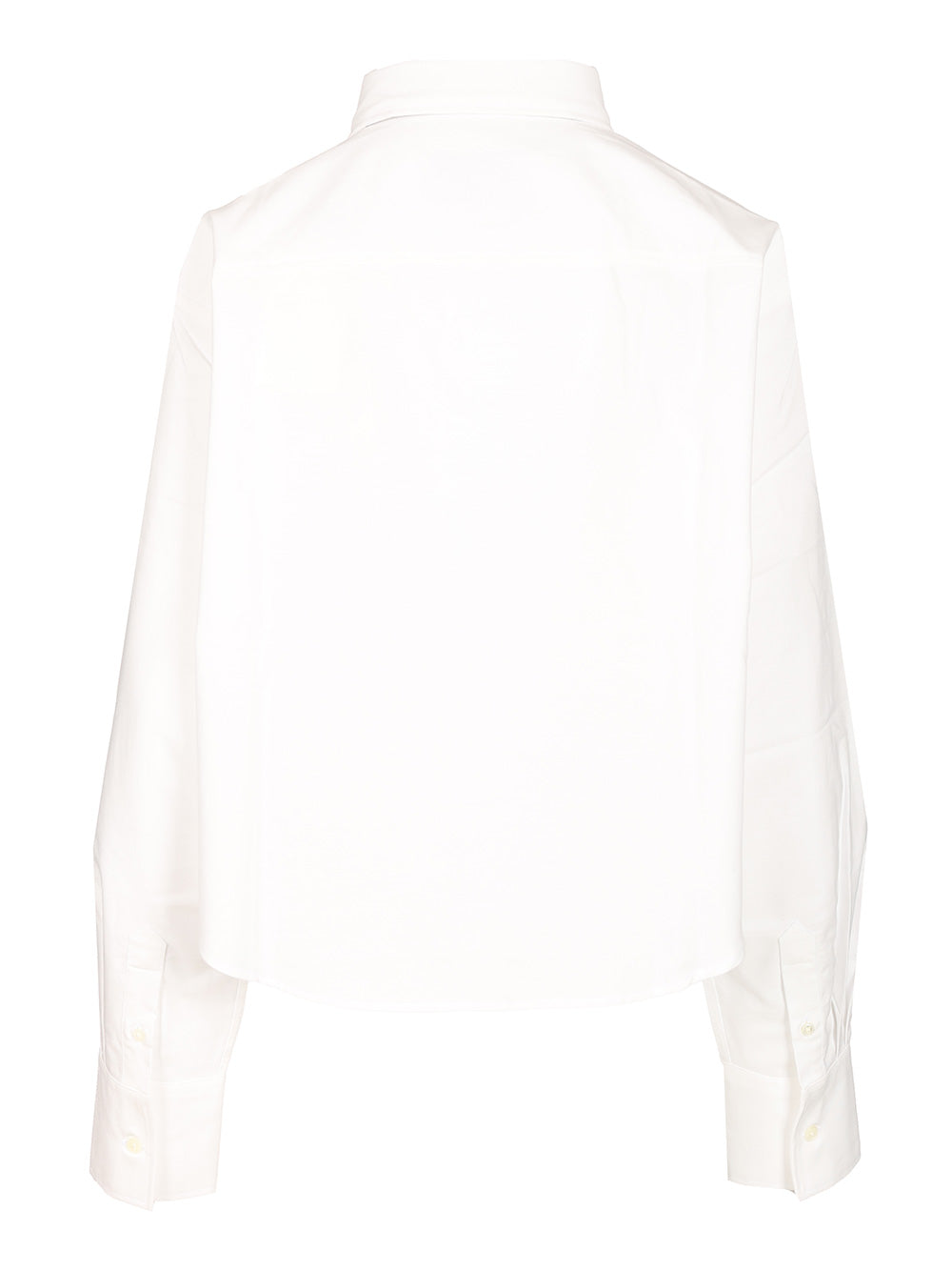 Ami Oversized Cropped Shirt Knitwear - White | edfdb900eeae35dd6962e0c9f4dc1fadcfe5f623