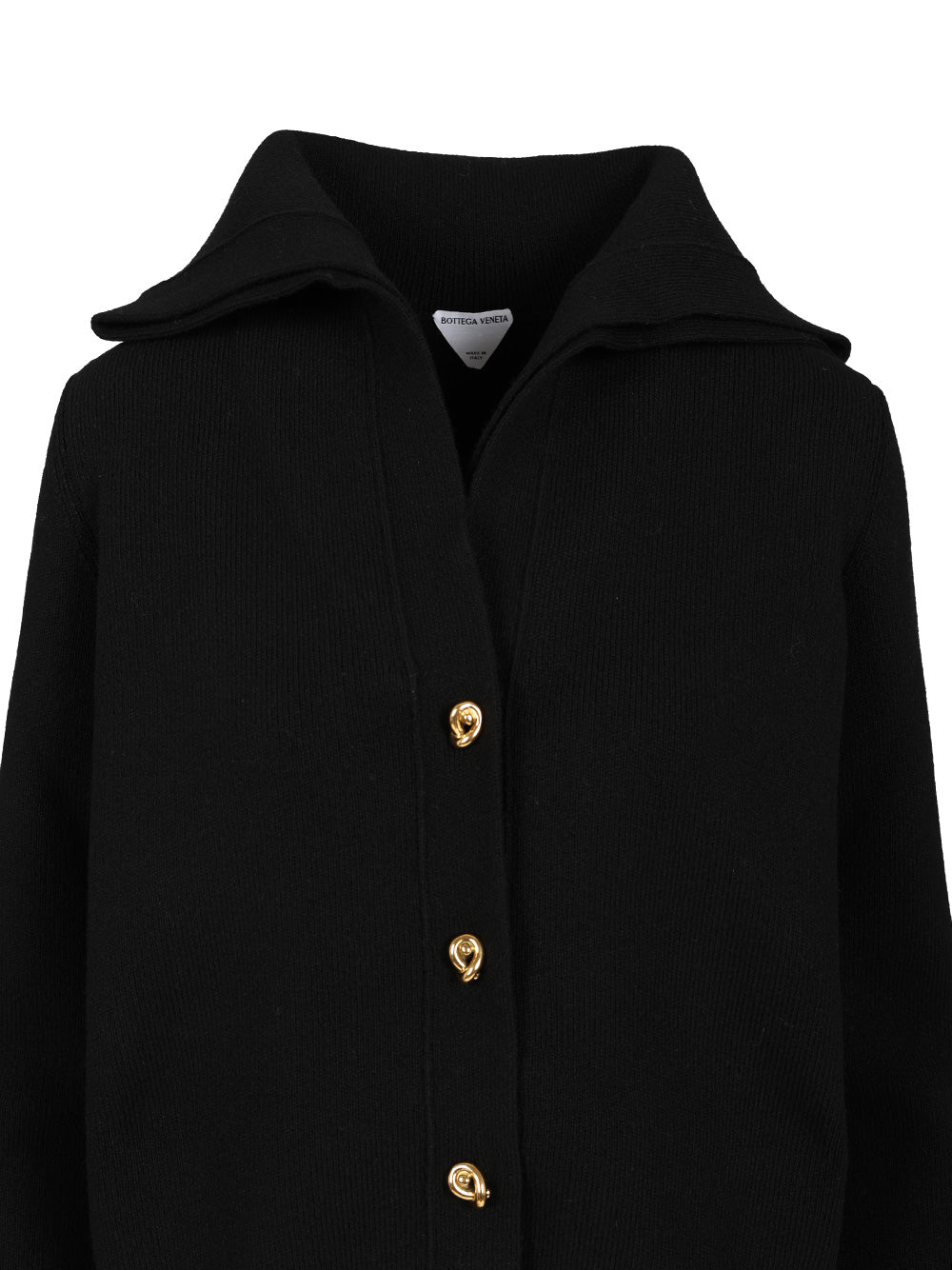 Bottega Veneta Compact Wool Cardigan Knitwear - Black | 31edc07b5f42845ecf3e98fb51cb0bdd2ba8d541