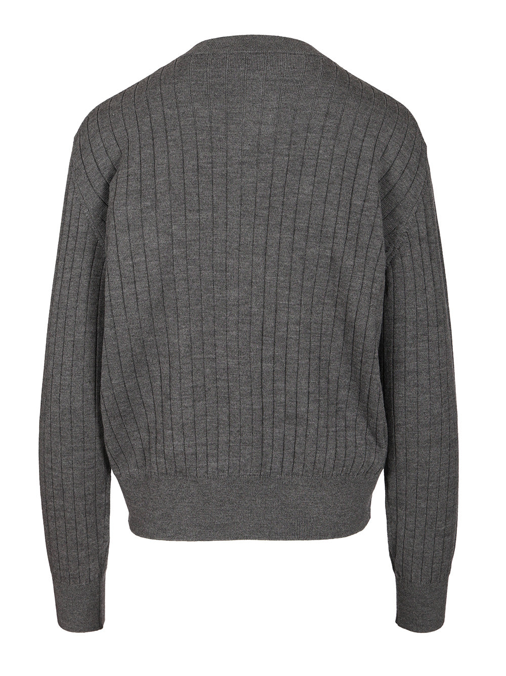 Bottega Veneta Ribbed Wool Cardigan Knitwear - Grey | 9a4331d29953a298ef4965168212727ac102ecae