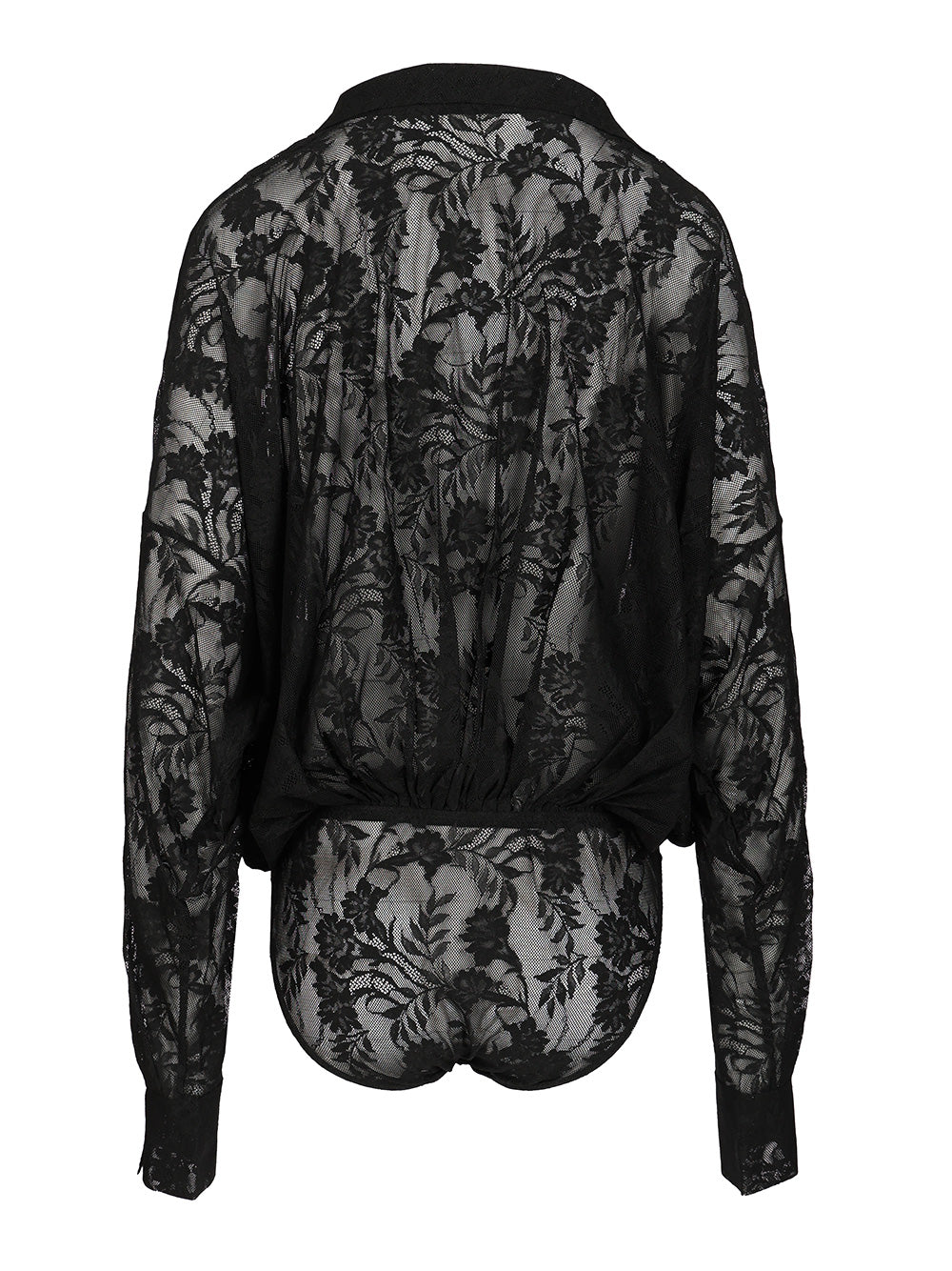 Norma Kamali Semi-Sheer Bodysuit Shirts - Black | 87b7e6e8f4c0ffa8d06ad2e558c834accb7d31f3