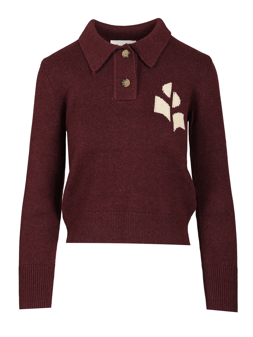 Marant Etoile Nola Polo shirt - Bordeaux | 646c1945037170edf468acaee6b1376e1c229ba9