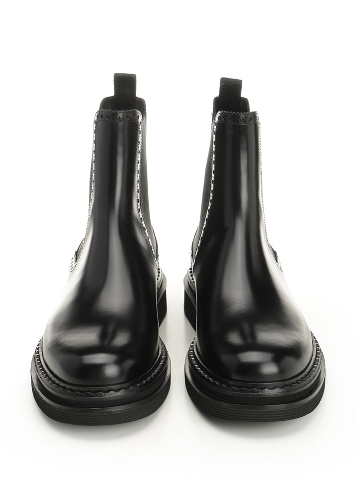 Dolce & Gabbana Brushed Calfskin Ankle Boots - Black | ad063b744fabc2283297c80088e377606b504c7c