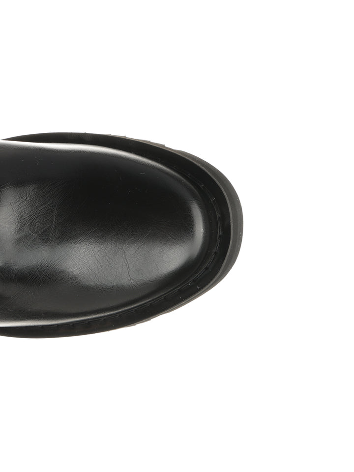 Ganni Studs High Boot Crinkle Oleatex Boots - Black | 9f3ad8eb478d7cc6900438116ca3ef361134b307