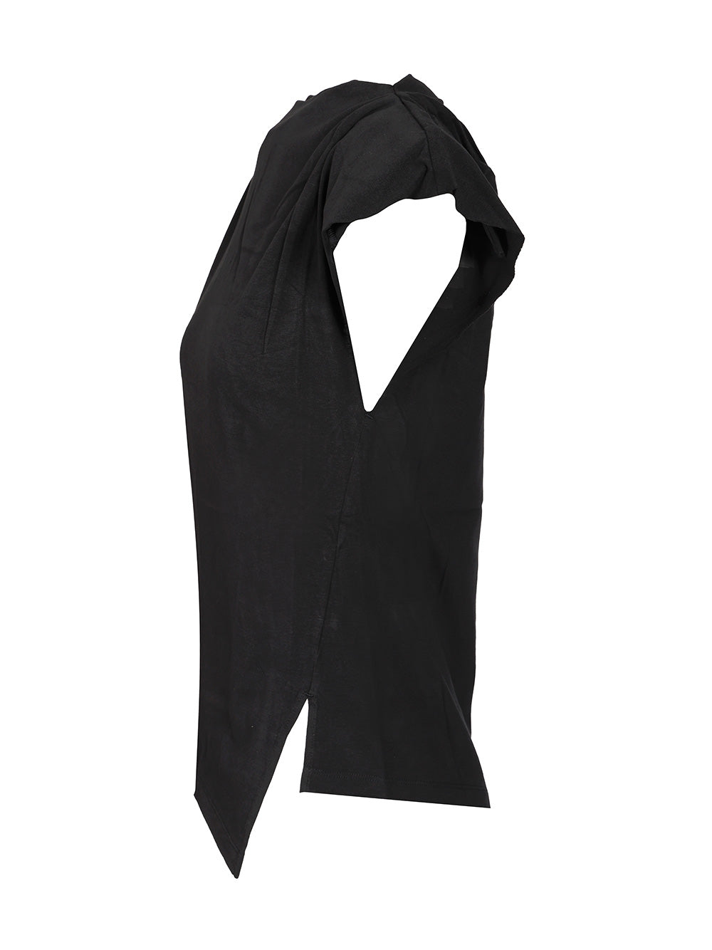 Isabel Marant Sebani Asymmetrical T-Shirt Tops - Black | 77f1913ccb9404e7661148ecaf308255a343480b