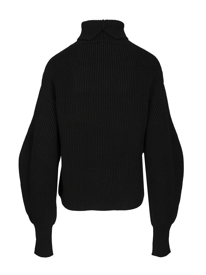 P.A.R.O.S.H. Oversized Turtleneck Sweater Knitwear - Black | f65d9c23831a869a7db0947aafe3edff0b08499b