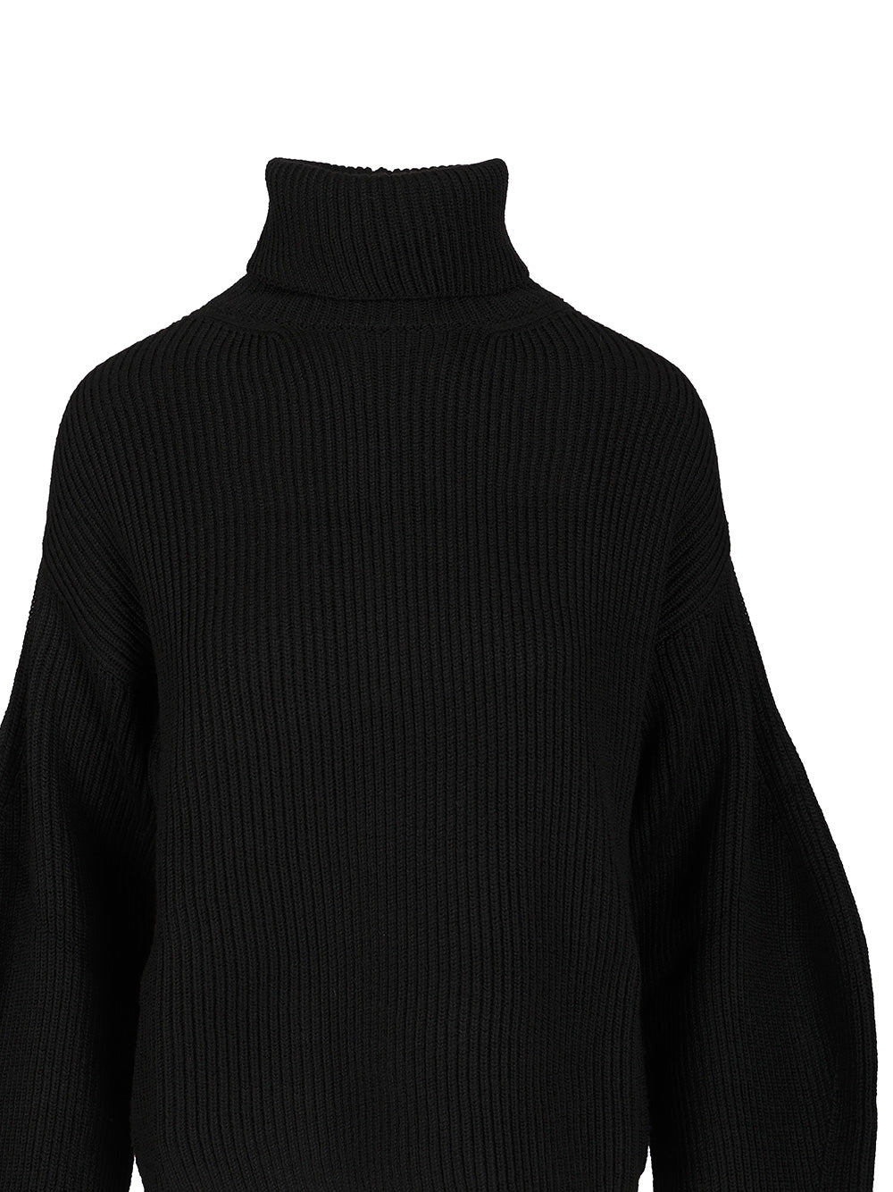P.A.R.O.S.H. Oversized Turtleneck Sweater Knitwear - Black | 049644871de5309c594e06b3f073d7d9b5f47647