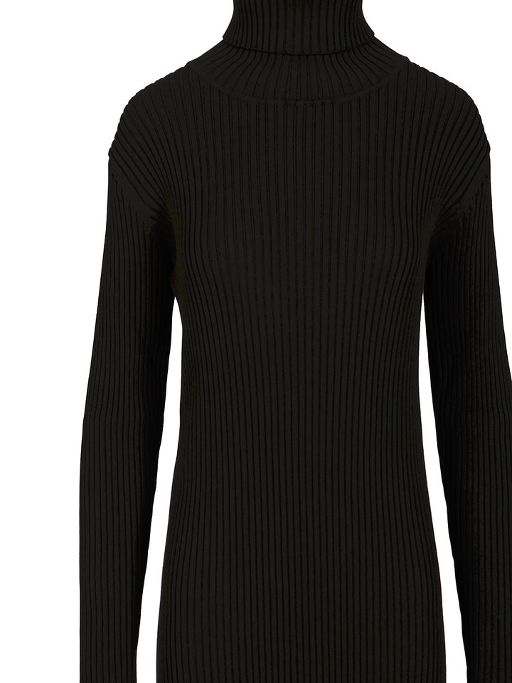 P.A.R.O.S.H. Midi Dress Knitwear - Black | 2e9ffcb5c9b12baa56b6b1b76c29f53e56828307