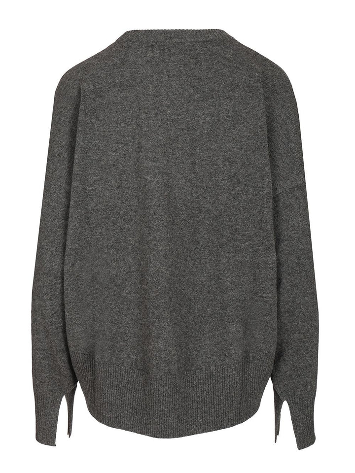 Loulou De Saison Anaa Lds Knitwear - Grey | e32aae3bd71647512bde2235322eb4960182af70