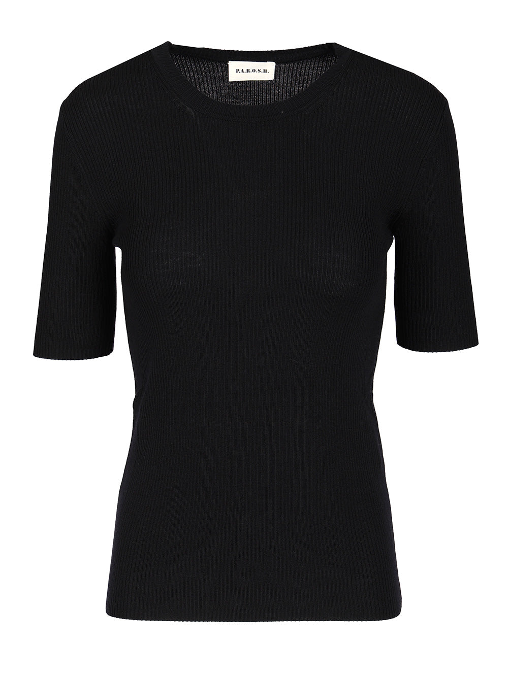 P.A.R.O.S.H. Half Sleeve Sweater T-Shirt - Blue | af6e641165c9cde350e6c313cf0d8335c95451bc