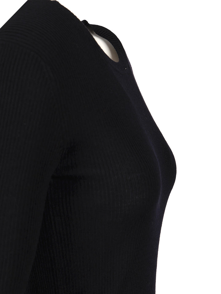 P.A.R.O.S.H. Half Sleeve Sweater T-Shirt - Blue | d04b1540cffdc6ff87a8f65636039eb4732145ee