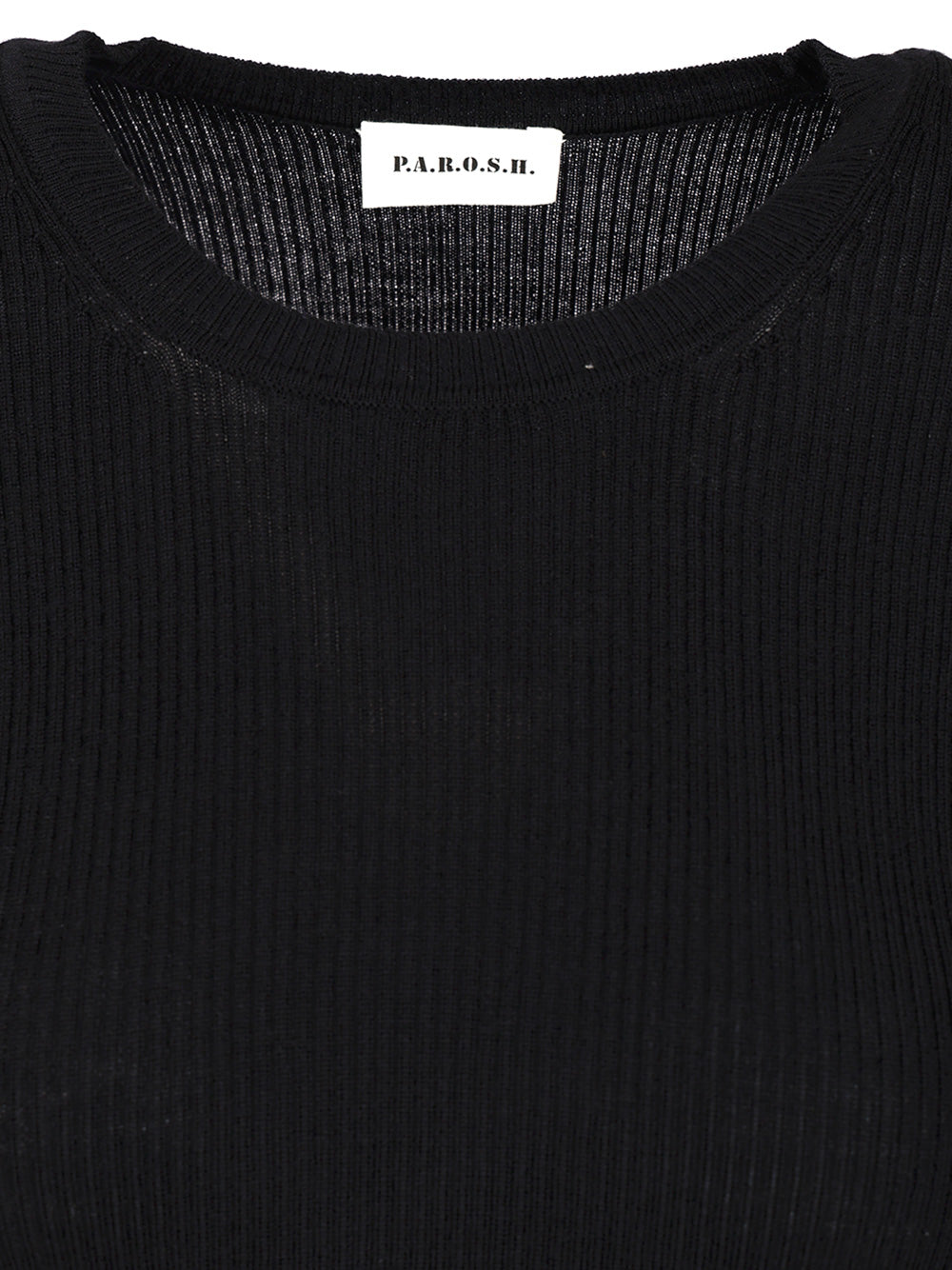 P.A.R.O.S.H. Half Sleeve Sweater T-Shirt - Blue | 2484bdb5625ccd46db534c2f442a1c31eddac4e5