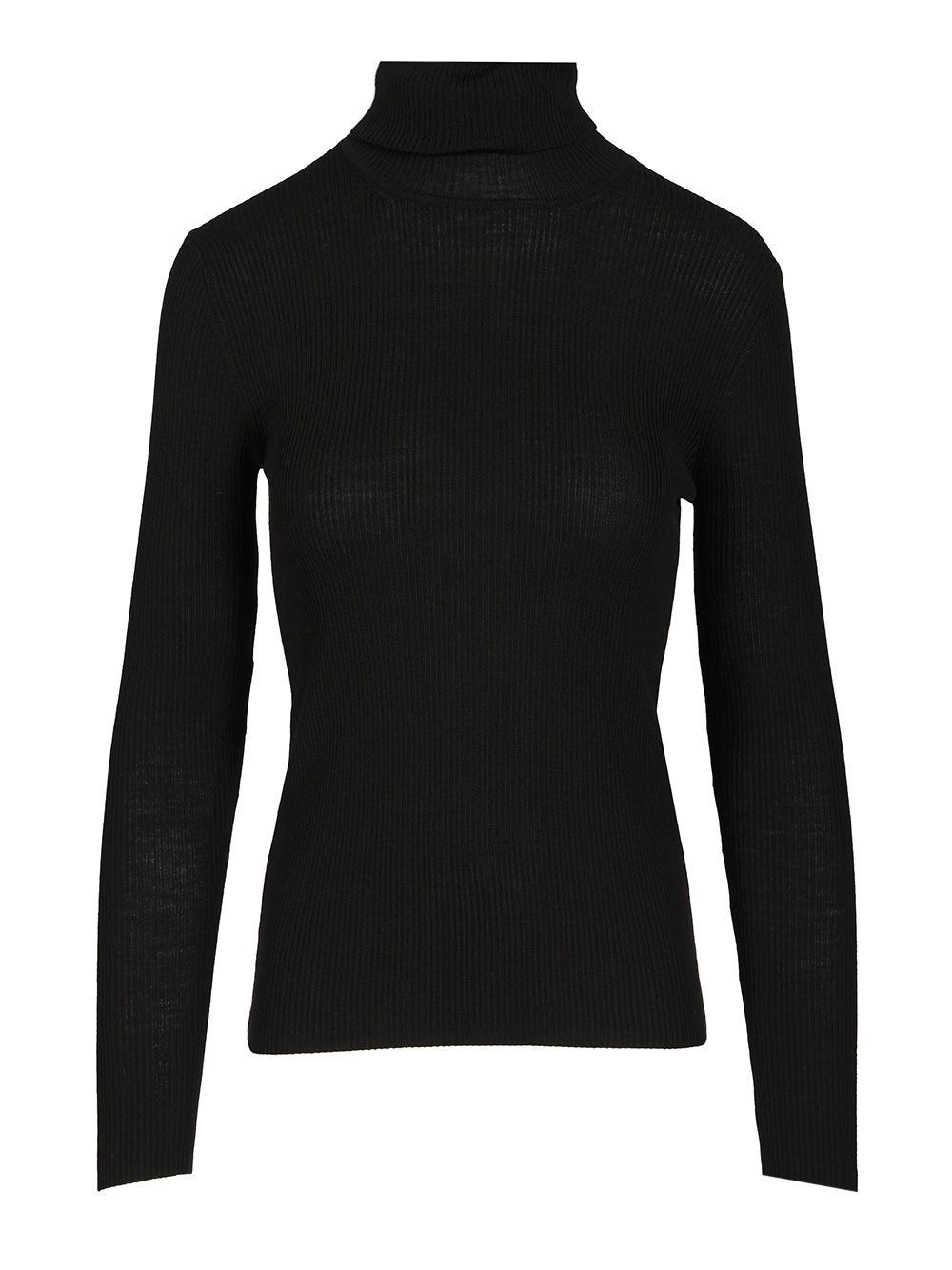 P.A.R.O.S.H. Ribbed Wool Turtleneck Knitwear - Black | 0ec3da79c9777a13b596766fd457364fab10f406