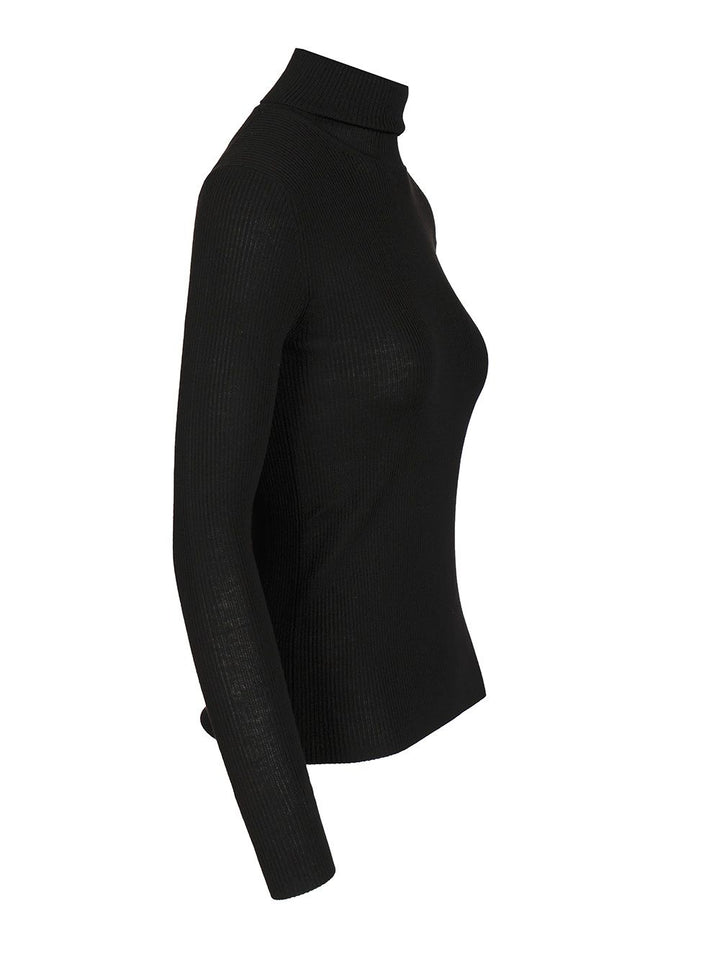 P.A.R.O.S.H. Ribbed Wool Turtleneck Knitwear - Black | 4da2e1bfeb6092ea7d18a47a2c95ae4c420e70bb