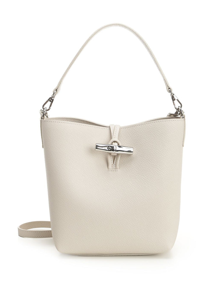 Longchamp Paris Le Roseau Leather Xs Bucket Bag Handbags - White | fe5629dcfa6afe943b055c974b54b32ef4161c9e