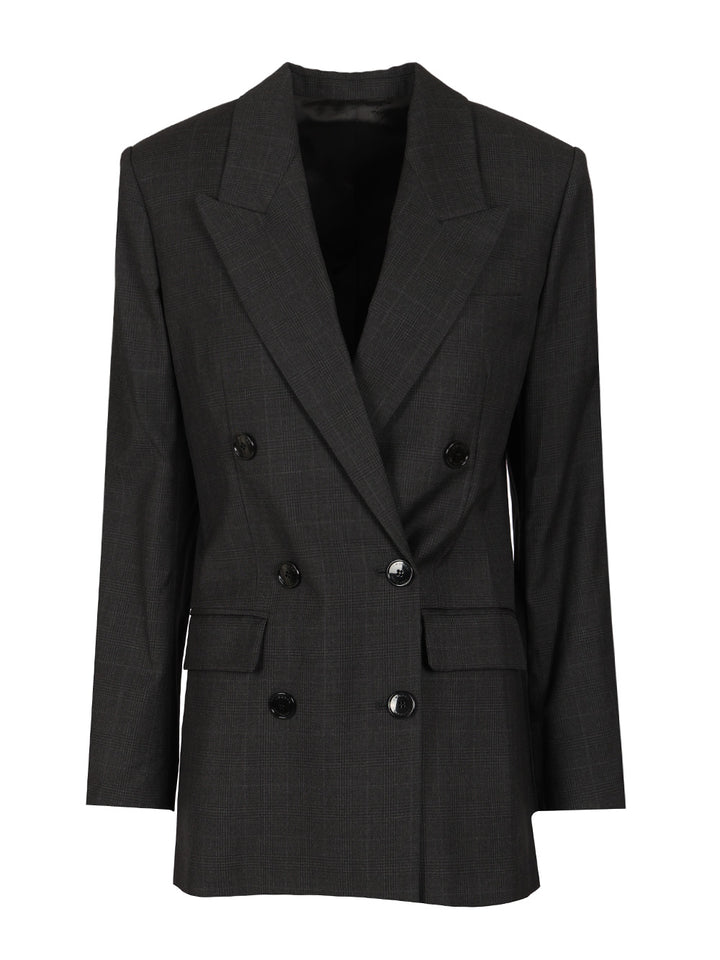 Isabel Marant Jevima Wool Prince Of Wales Suit Jacket Jackets - Grey | f5ecc8fbf0ea219278f68c5f6649edfed3d4b422